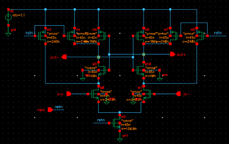 Strongarm comparator schematic