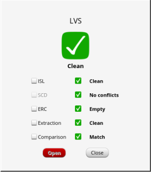 LVS clean result